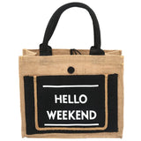 Large Capacity Linen Handbag for Women