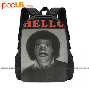 Lionel Richie Hello 1983 Photo Backpack Large Capacity Beach Gym Tote Bag