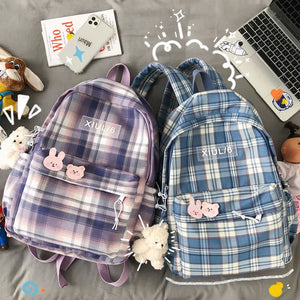 Japanese Campus High Capacity Cartoon Canvas Backpack