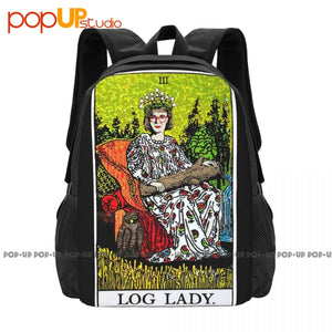Log Lady Twin Peaks Backpack Large Capacity Schoolbag