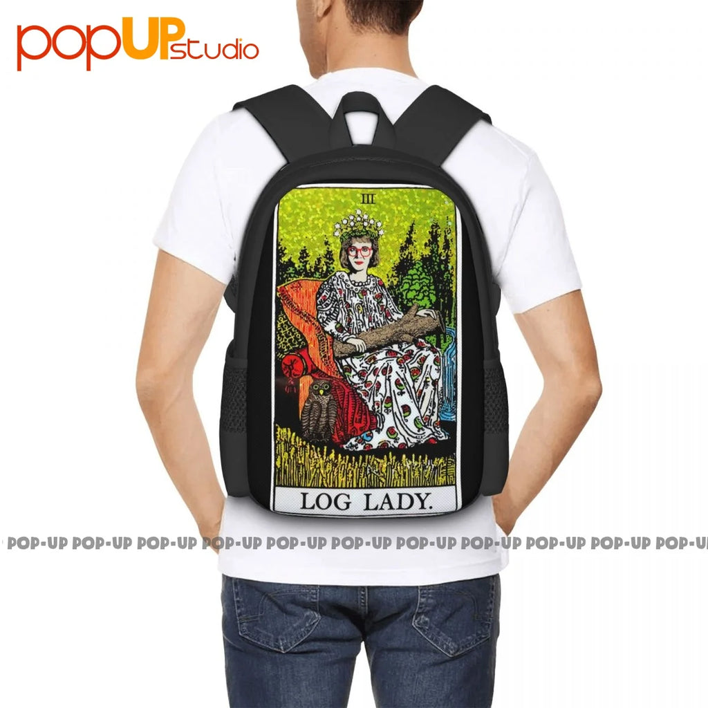 Log Lady Twin Peaks Backpack Large Capacity Schoolbag