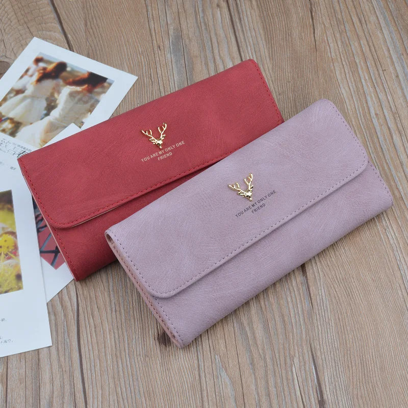 Long Ladies Wallet Soft PU Leather Large Capacity Clutch