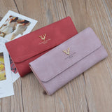 Long Ladies Wallet Soft PU Leather Large Capacity Clutch