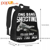 Long Range Shooting Backpack Large Capacity School Style Sports Bag