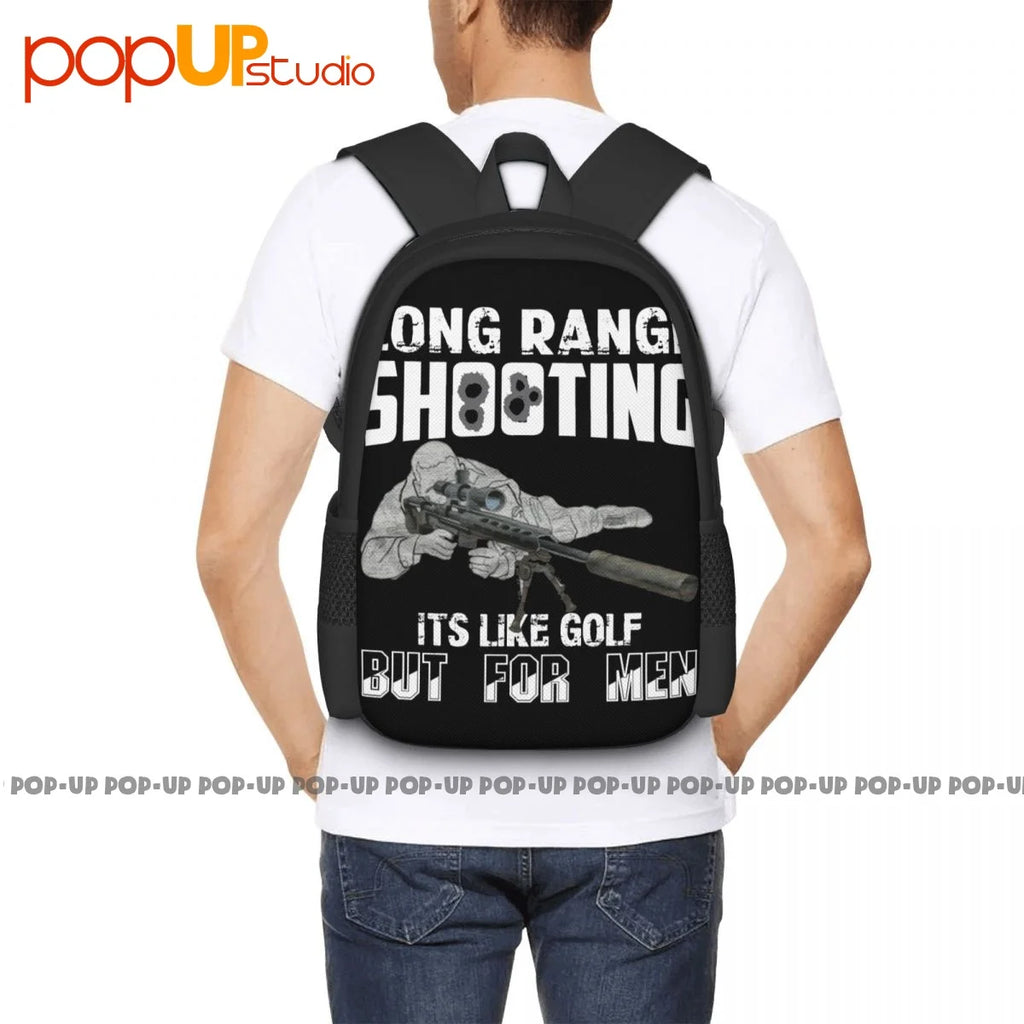 Long Range Shooting Backpack Large Capacity School Style Sports Bag