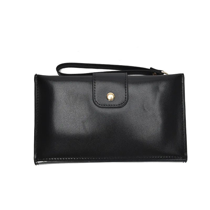 Long Wallet Retro PU Soft Leather Clutch Mobile Phone Bag