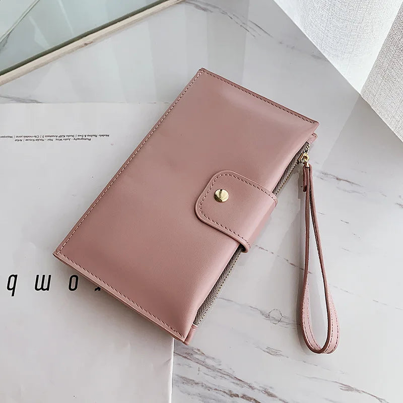 Long Wallet Retro PU Soft Leather Clutch Mobile Phone Bag