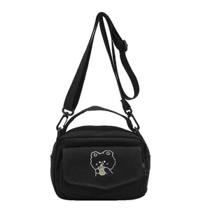 Cartoon Print Bear Mini Cloth Handbag for Girls