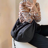 Large Capacity Nylon Shoulder Bag Purse for Women Men