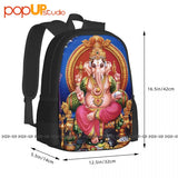 Lord Ganesh Shri Ganesh Hindu Lord Chakra Backpack Large Capacity Bookbag
