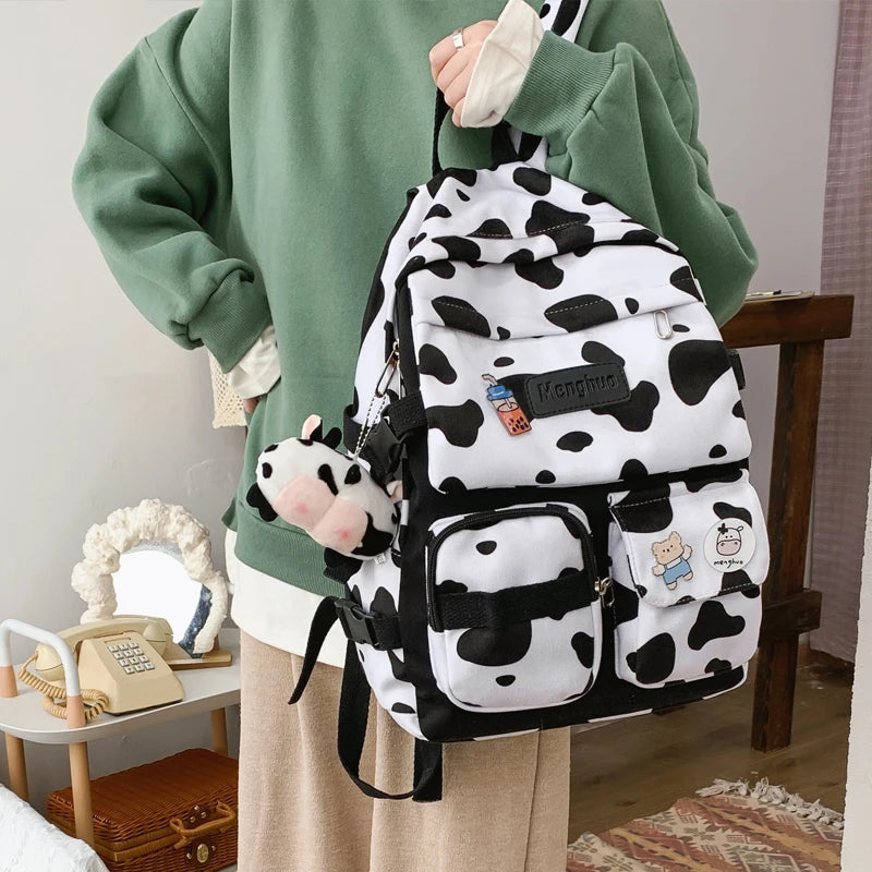 Waterproof Nylon Women Backpack Young Girl Student Schoolbag
