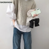 Bowknot Canvas Shoulder Bag Small Clutch Purse Handbag Girls Student Tote