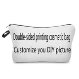 Cartoon Mama Print Cosmetics Bag with Mom and Baby Design