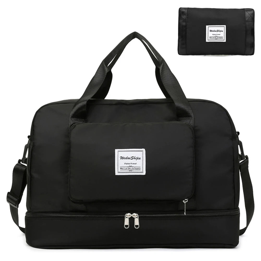 Foldable Waterproof Top-handle Bag Large Capacity Oxford Unisex Sports Shoulder