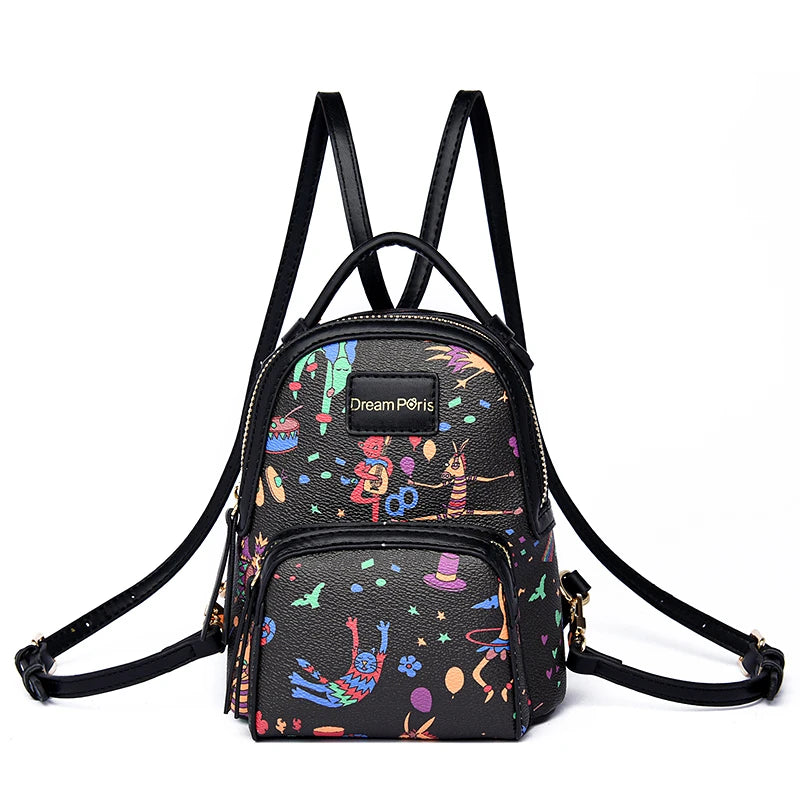 Bear Mini Backpack Street Travel Women's Backpack Girl Shopping Shoulder Bag Sch