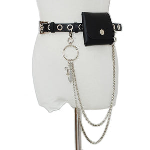 Casual Wild Ladies Chain Belt Bag, Punk Wind Decorative Belt