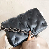 Leather Shoulder Bag Chains Bolsa Flap Bags for Girls