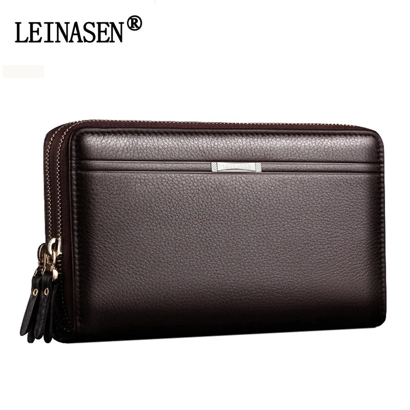 Men Wallet Leather Purse Casual Long Business Male Clutch Wallets