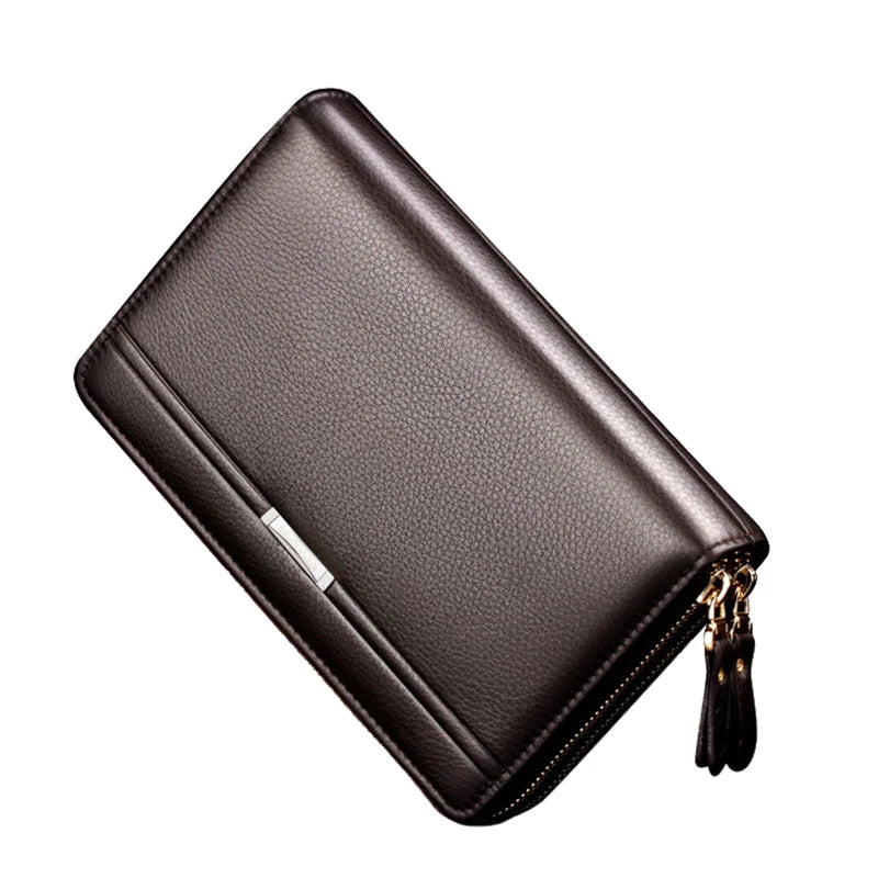 Men Wallet Leather Purse Casual Long Business Male Clutch Wallets