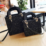 High Patent Leather Sequin Handbag Bling Flash Purse Shoulder Messenger Bag