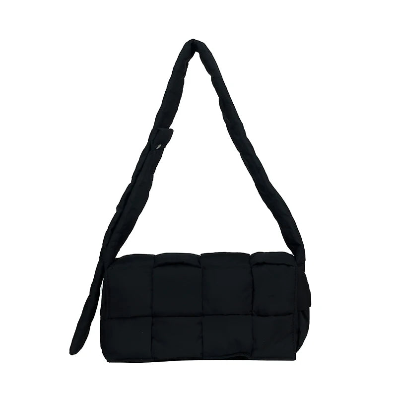 Casual Solid Shoulder Bag for Women, Square Messenger Bag