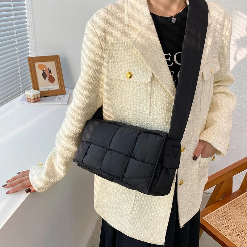 Casual Solid Shoulder Bag for Women, Square Messenger Bag