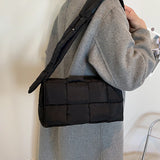 Casual Solid Shoulder Bag for Women, Square Messenger Bag