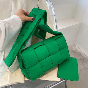 Casual Solid Shoulder Bag for Women, Square Messenger Bag