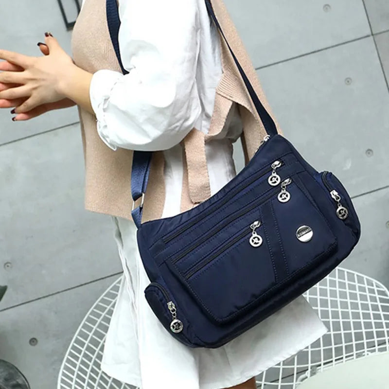 Casual Shoulder Bag Multi-layer Crossbody Tote Waterproof Messenger Bags Female