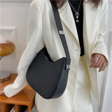 Crossbody Bag Women PU Leather Shoulder Bag Wide Straps Handbag