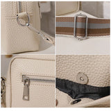 Women's Crossbody Bag Wide Strap Zipper Shoulder Bag