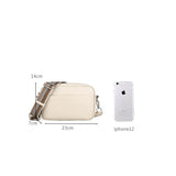 Women's Crossbody Bag Wide Strap Zipper Shoulder Bag