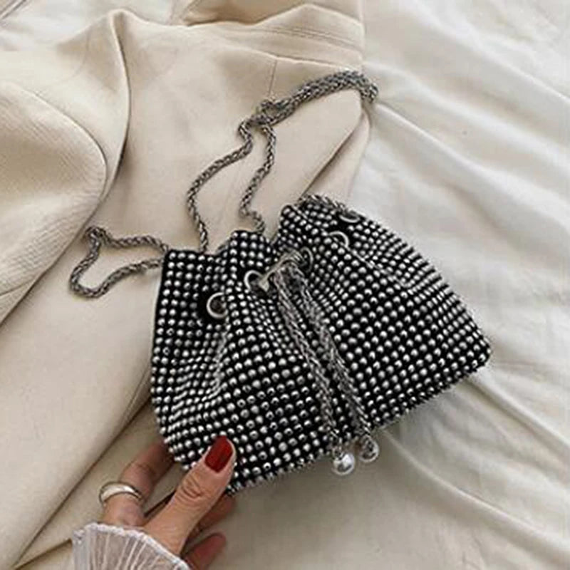 Rhinestone Evening Crossbody Shoulder Bag Clutch Purse
