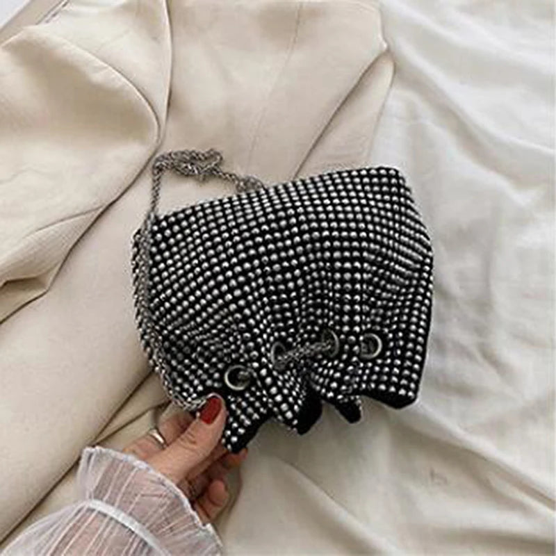 Rhinestone Evening Crossbody Shoulder Bag Clutch Purse