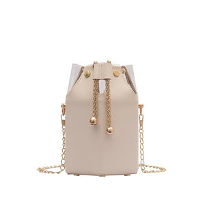 Women Mini Bucket Bag Chain Crossbody Handbag