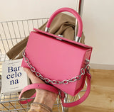 Box Shape Crossbody Bag PU Leather Handbag Women's Shoulder Bags