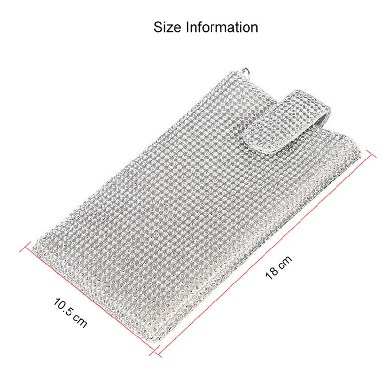 Rhinestone Crystal Chain Women Bag Small Shoulder Crossbody Purse