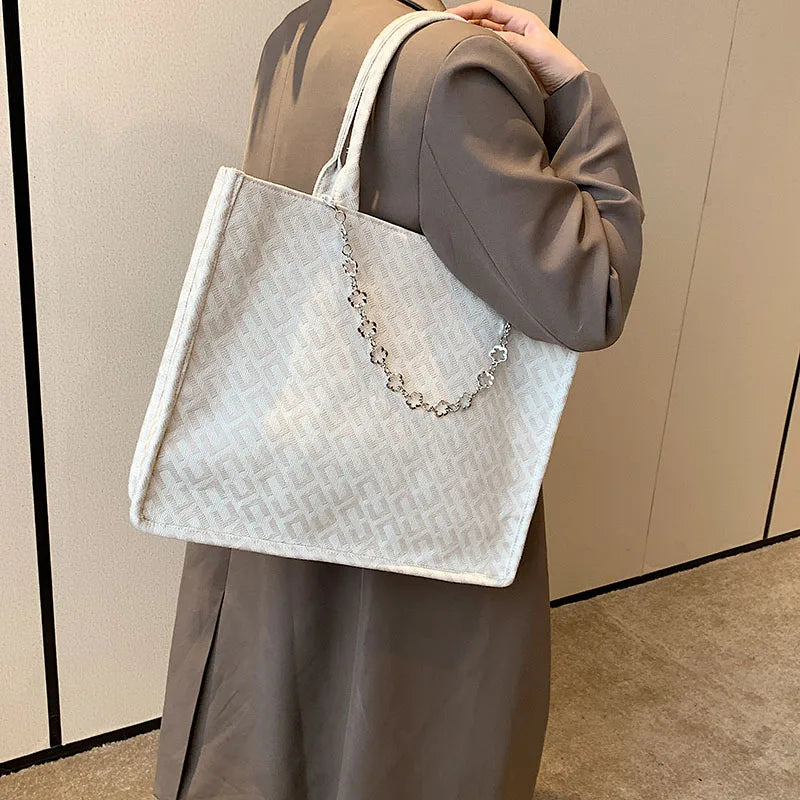 Women's Jacquard Embroidery Canvas Shoulder Bag