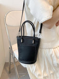 Pu Leather Crossbody Shoulder Bag Small Bucket Women's Handbag