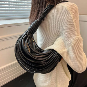 Braided Underarm Bag Women's Handbag Casual Solid Shoulder Bags