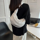 Braided Underarm Bag Women's Handbag Casual Solid Shoulder Bags