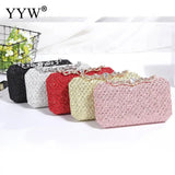 Pink Rhinestone Wedding Clutch Handbag Evening Party Bag