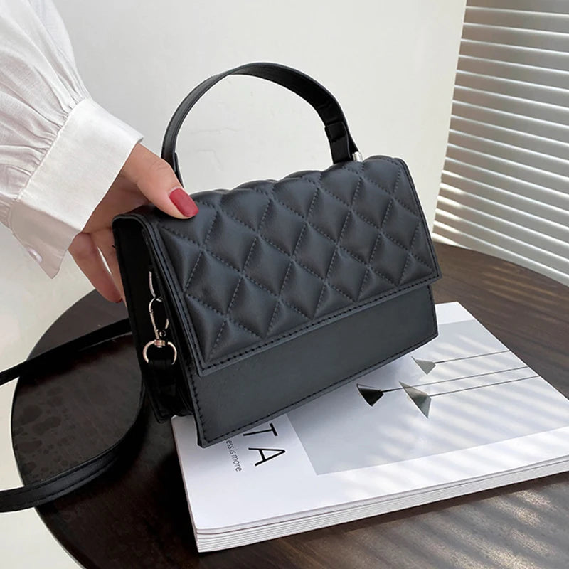 Embroidered Flap Shoulder Bag Crossbody Messenger Handbag