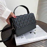 Embroidered Flap Shoulder Bag Crossbody Messenger Handbag