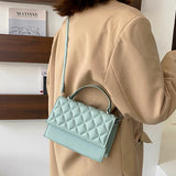 Embroidered Flap Shoulder Bag Crossbody Messenger Handbag