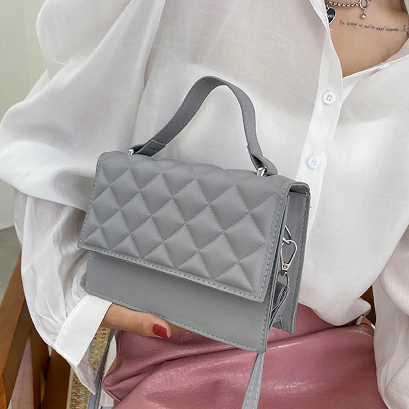 Embroidered Flap Shoulder Bag Crossbody Messenger Handbag