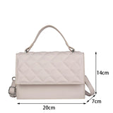 Embroidered Flap Shoulder Bag Crossbody Messenger Handbag