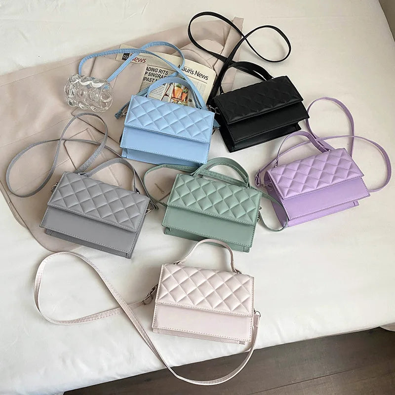 Embroidered Flap Shoulder Bag Crossbody Messenger Handbag