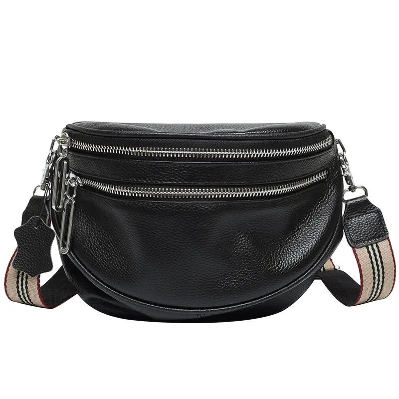 Cowhide One Shoulder Handbag Diagonal Chest Bag