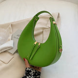 Half-moon Underarm Bag Women PU Leather Shoulder Autumn Winter Crossbody
